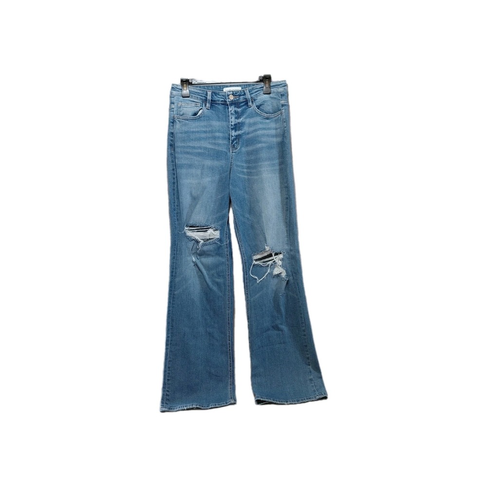 Flying Monkey Vail‎ Distressed Jeans Women's Sz 29 High Rise Wide Leg Stretch